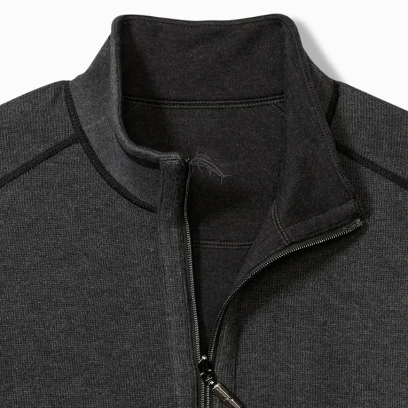 Tommy Bahama Expresso Bayview Half Zip Pullover L - Picture 6 of 9